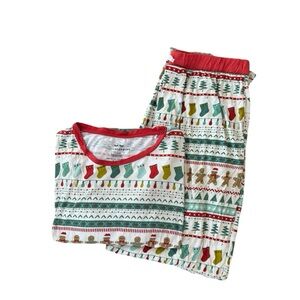 Little Sleepies Men’s Viscose Bamboo Gingerbread Christmas Holiday Pajama Set XL